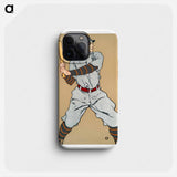 Baseball Player Holding a Bat - エドワード ペンフィールド Phone Case.