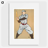 Baseball Player Holding a Bat - エドワード ペンフィールド Poster.