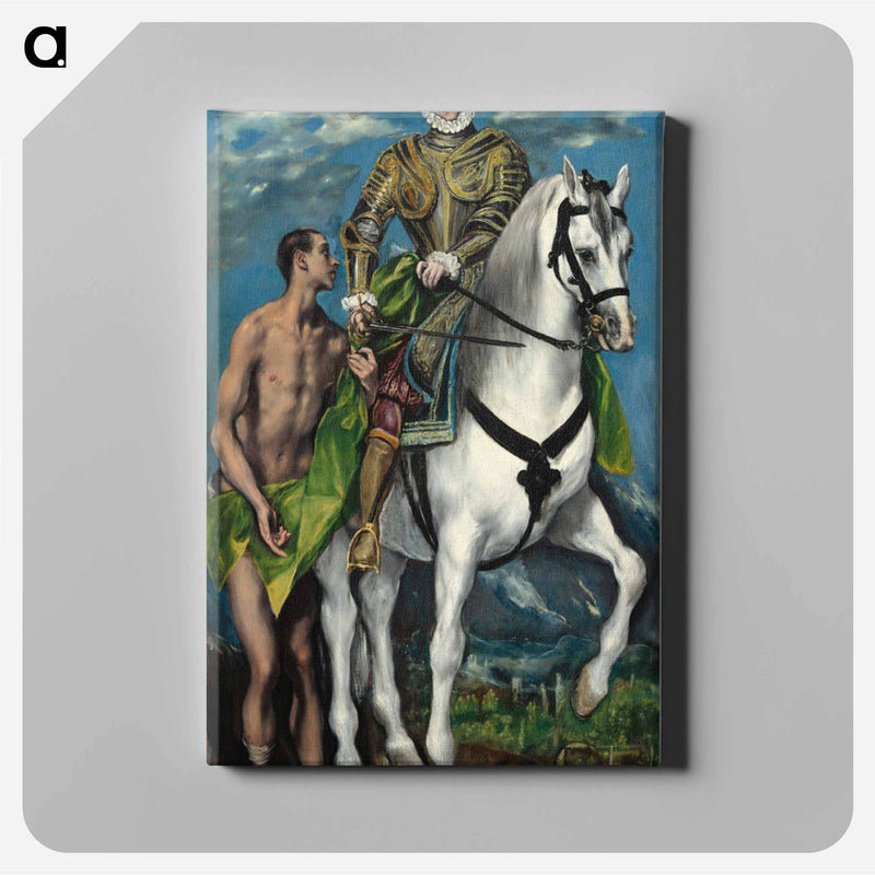 Saint Martin and the Beggar - エル グレコ Canvas.