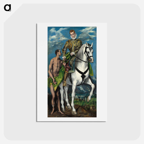 Saint Martin and the Beggar - エル グレコ Postcard.