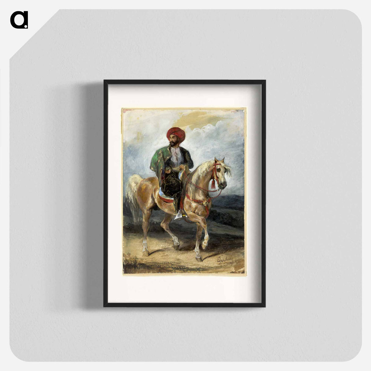 The Turkish Rider - ウジェーヌ ドラクロワ Poster.