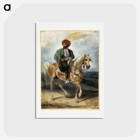 アートポストカード-イエロー - ウジェーヌ ドラクロワ Postcard.