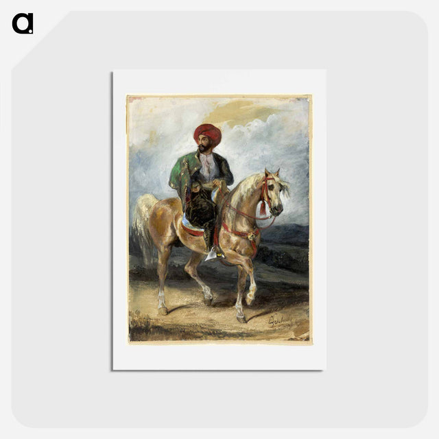 アートポストカード-イエロー - ウジェーヌ ドラクロワ Postcard.