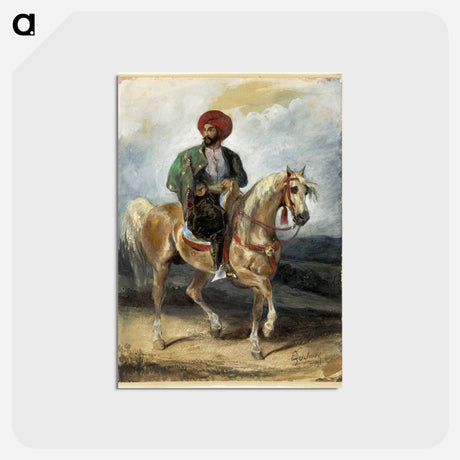 アートポストカード-イエロー - ウジェーヌ ドラクロワ Postcard.