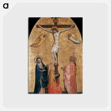 アートポストカード-Crucifixion with the Virgin, John the Evangelist, and Mary Magdelene - フラ アンジェリコ Postcard.