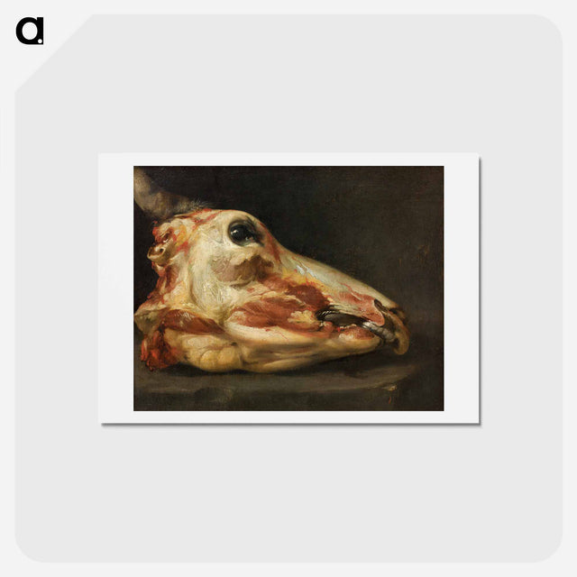 アートポストカード-Skinned Head of an Ox - フランシスコ デ ゴヤ Postcard.