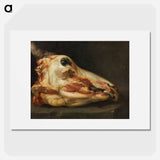 Skinned Head of an Ox - Francisco de Goya Poster.