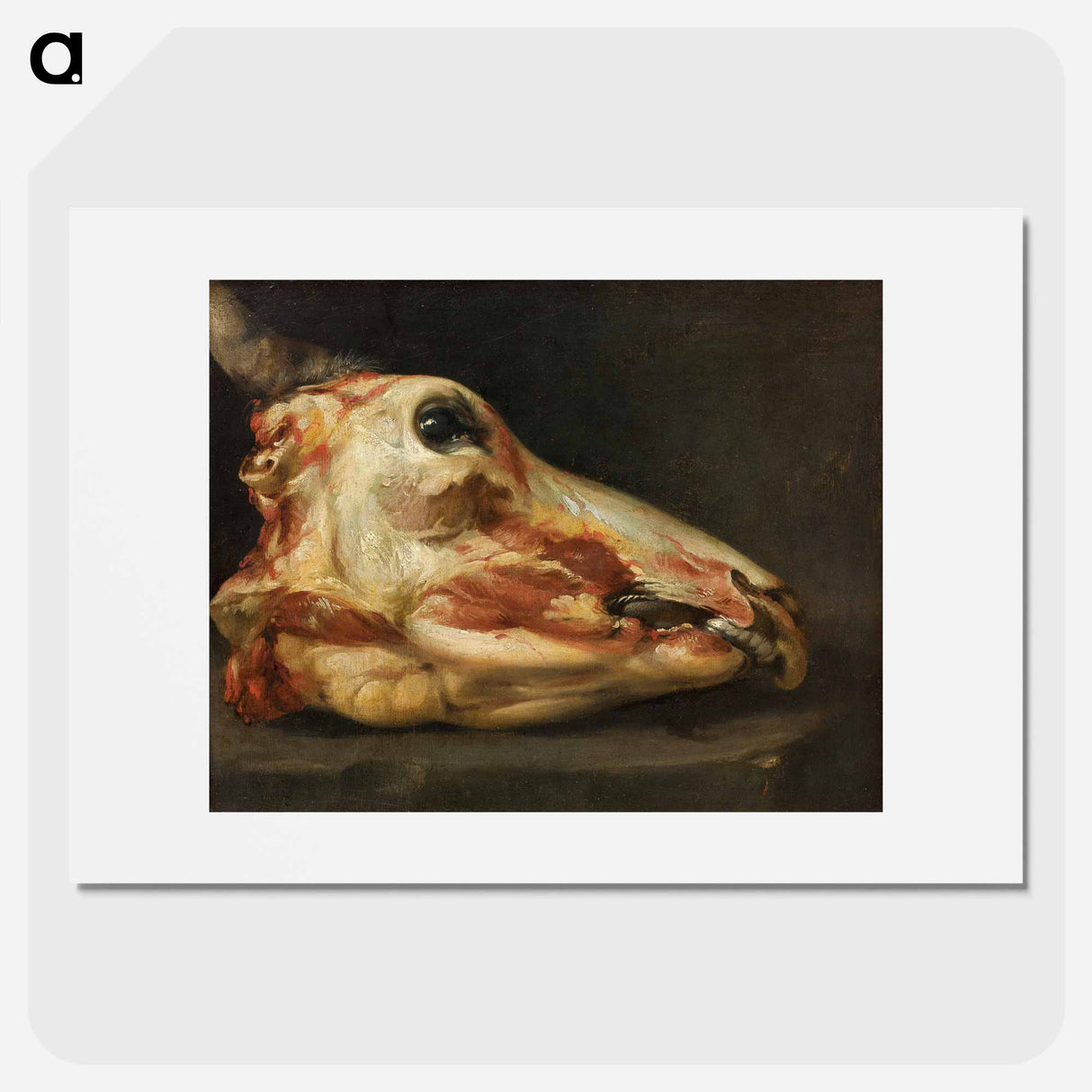 Skinned Head of an Ox - フランシスコ デ ゴヤ Poster.
