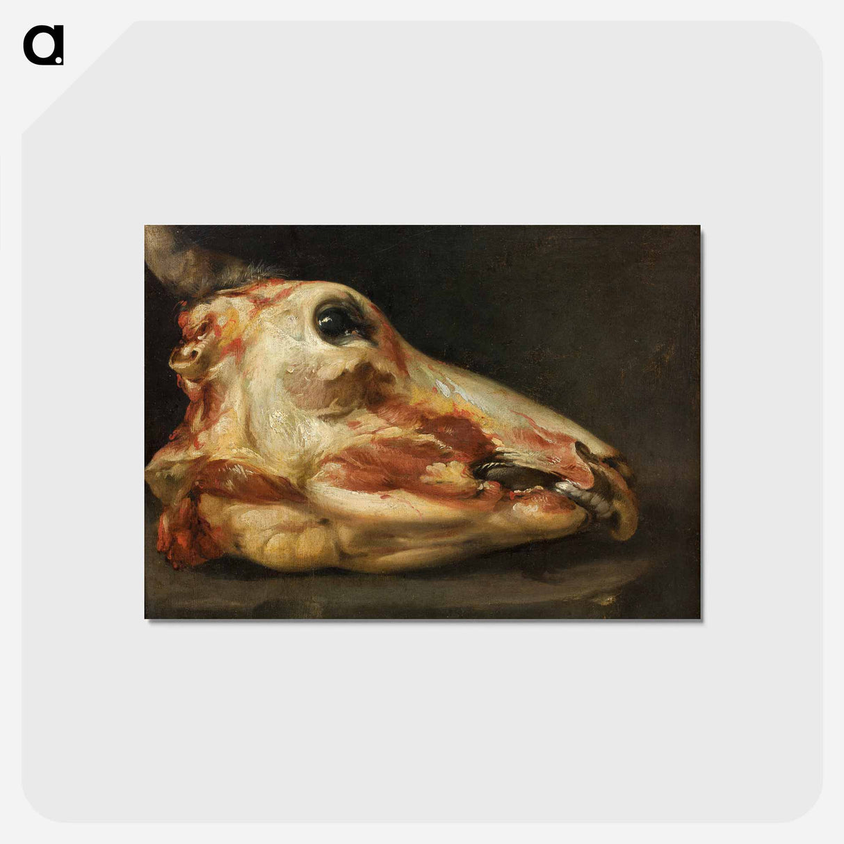 アートポストカード-Skinned Head of an Ox - フランシスコ デ ゴヤ Postcard.