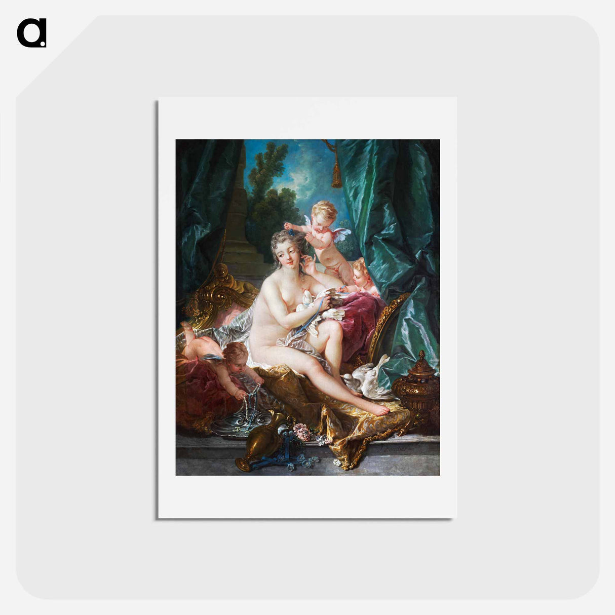 アートポストカード-The Toilette of Venus - フランソワ ブーシェ Postcard.