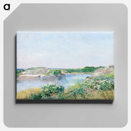 アートパネル-The Little Pond, Appledore - フレデリック チャイルド ハッサム Canvas.