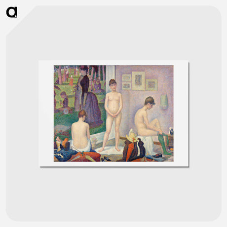 アートポストカード-Georges Seurat Models (Poseuses) - ジョルジュ スーラ Postcard.