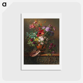 アートポストカード-Still Life with Flowers in a Greek Vase
 - ジョージアス ヤコブス ヨハネス ファン オス Postcard.