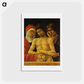 アートポストカード-Pieta with the Virgin and St. John the Evangelist - ジョヴァンニ ベッリーニ Postcard.