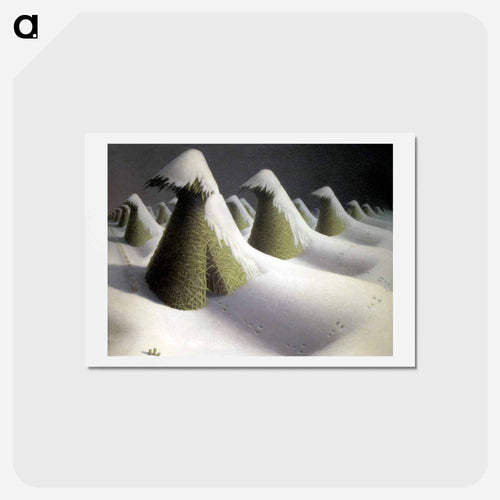 January - グラント ウッド Postcard.