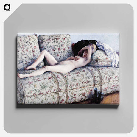 アートパネル-Nude on a Couch - ギュスターヴ カイユボット Canvas.