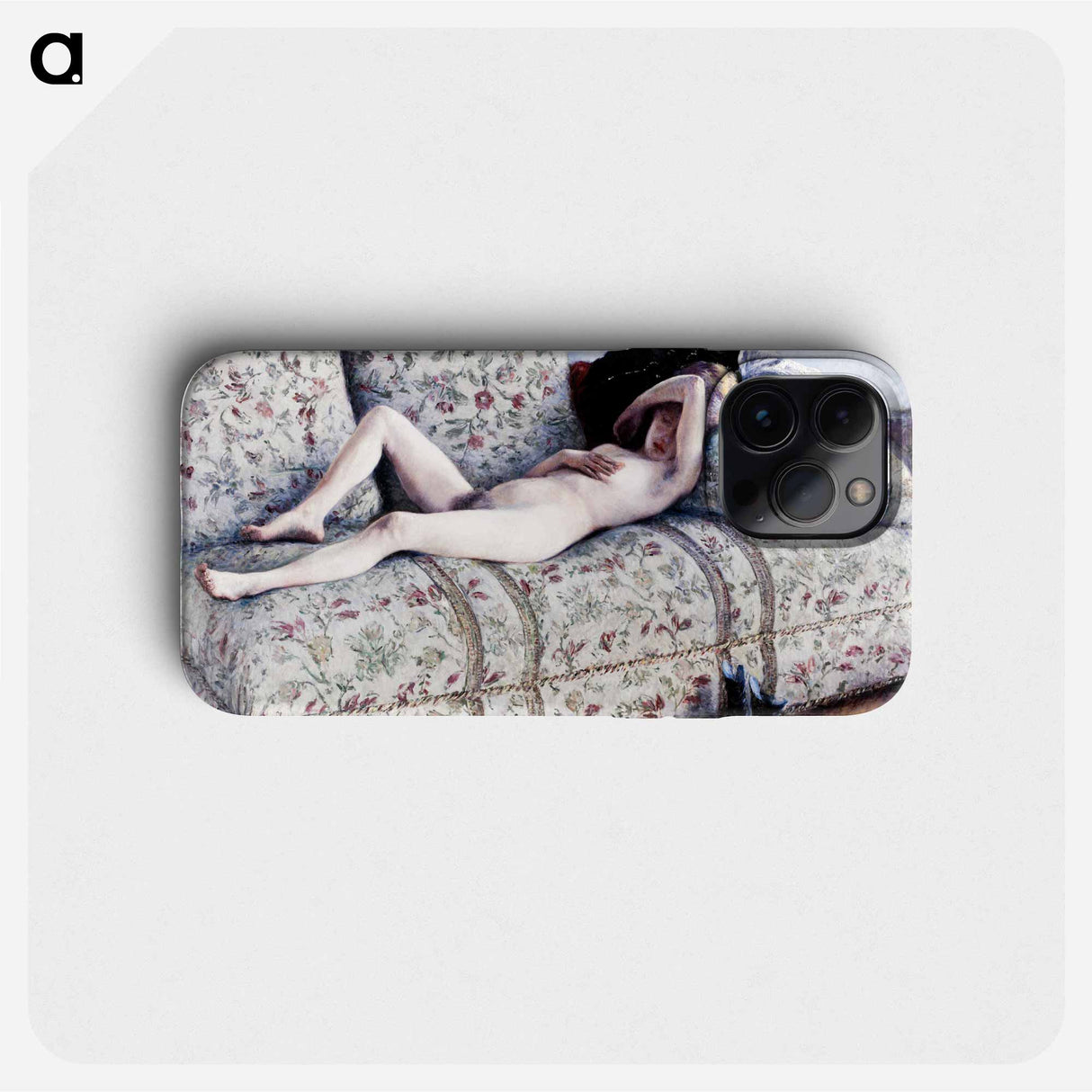 Nude on a Couch - ギュスターヴ カイユボット Phone Case.