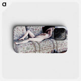 Nude on a Couch - ギュスターヴ カイユボット Phone Case.