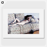 Nude on a Couch - ギュスターヴ カイユボット Poster.