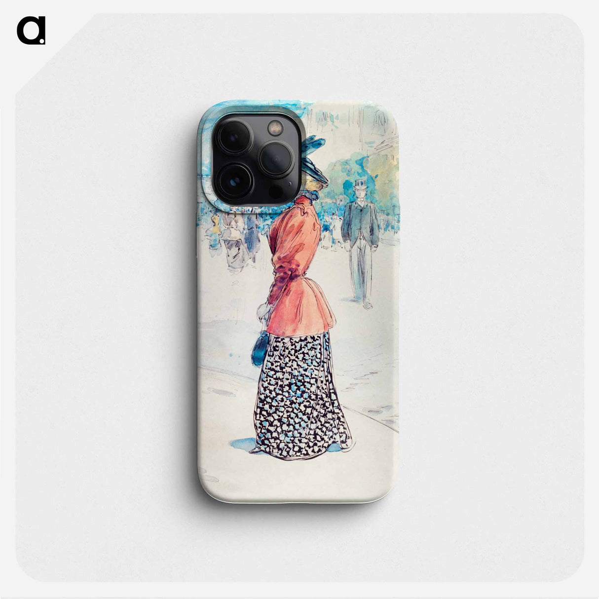 Elegant on a boulevard - アンリ ソム Phone Case.