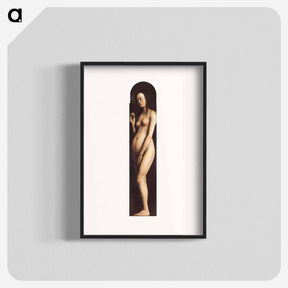 アートポスター-Eve, from the right wing of the Ghent Altarpiece - ヤン ファン エイク Poster.