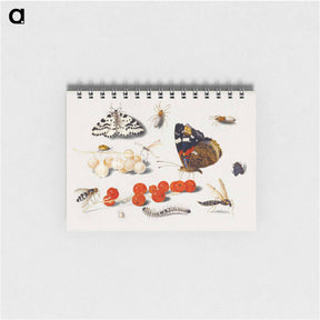 アートメモ帳-Butterfly, Caterpillar, Moth, Insects, and Currants
 - ヤン ファン ケッセル Memo.