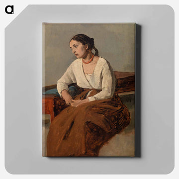 Melancholy Italian Woman (Rome)
 - ジャン バティスト カミーユ コロー Canvas.