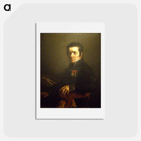 アートポストカード-Portrait of Javain (Mayor of Cherbourg) - ジャン フランソワ ミレー Postcard.