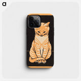 Sitting Cat - ユリー デ フラーハ Phone Case.