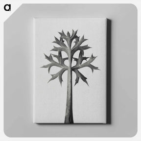 アートパネル-Eryngium Bourgatii leaves enlarged 5 times from Urformen der Kunst by Karl Blossfeldt - カール ブロスフェルト Canvas.