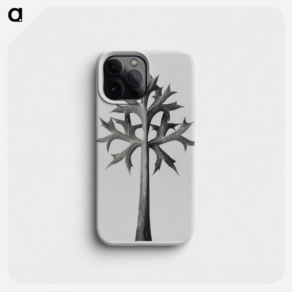 Eryngium Bourgatii leaves enlarged 5 times from Urformen der Kunst by Karl Blossfeldt - カール ブロスフェルト Phone Case.