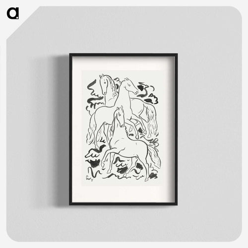 三頭の馬 - レオ ヘステル Poster.