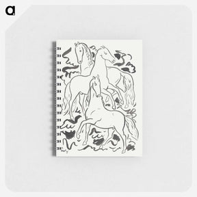 アートメモ帳-Three Horses - レオ ヘステル Memo.