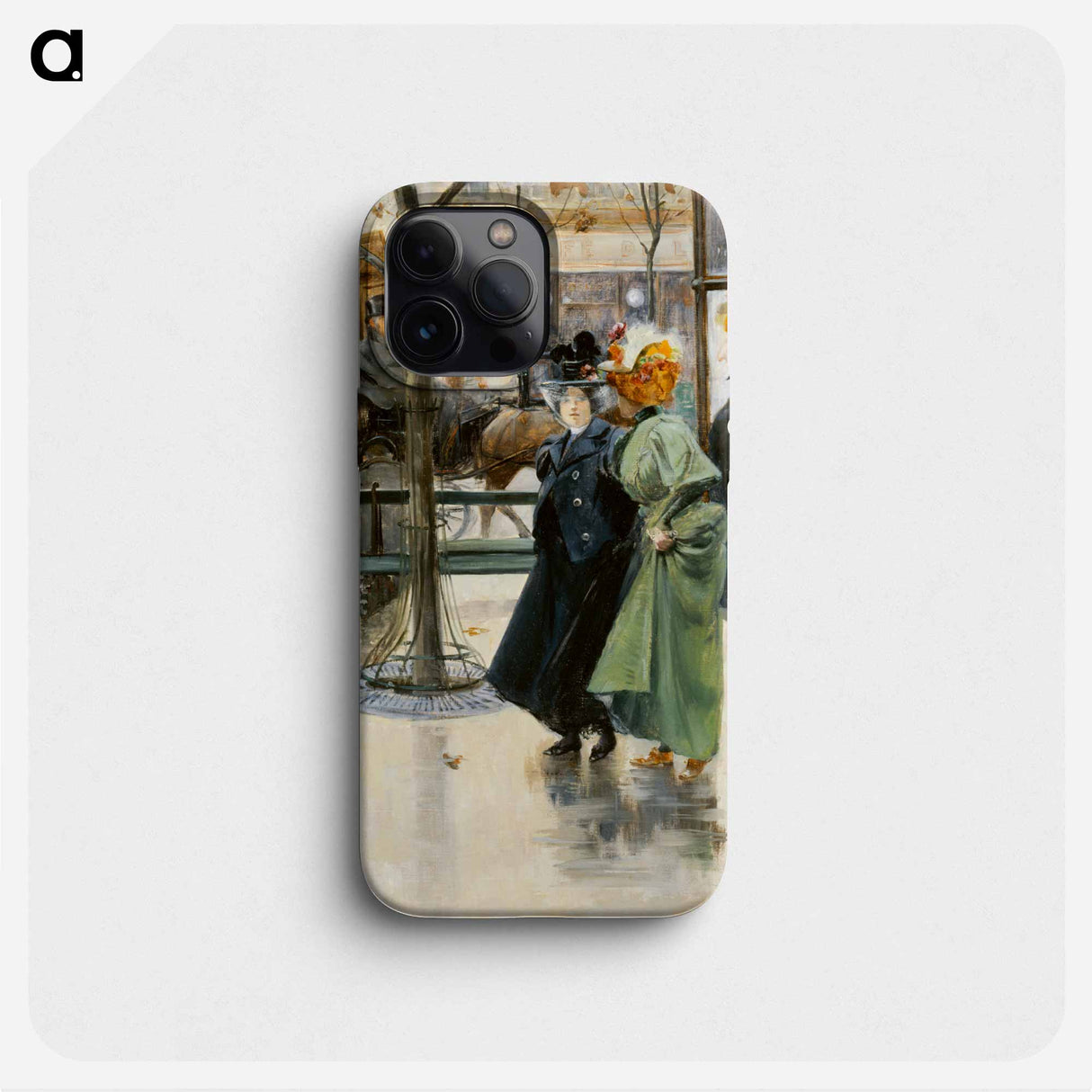 On the Boulevards - Louis Abel Troussier Phone Case.