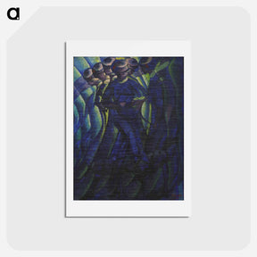 アートポストカード-Synthèse plastique des mouvements d'une femme, tableau de Luigi Russolo conservé au musée de Grenoble - ルイージ ルッソロ Postcard.