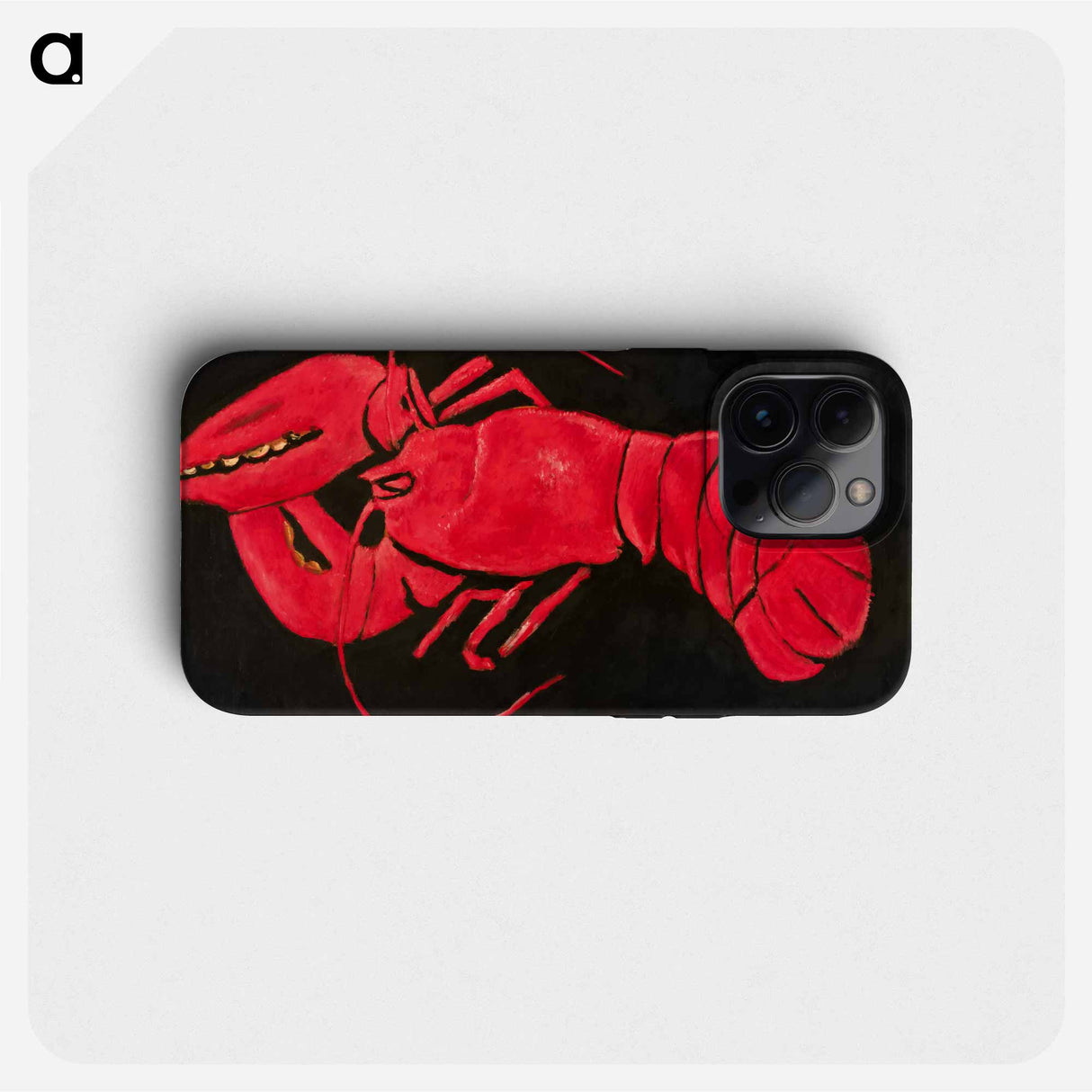 Lobster on Black Background - Marsden Hartley Phone Case.