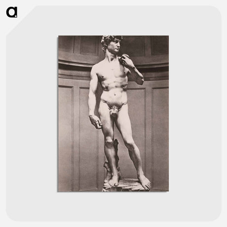 アートポストカード-Florence - Ancient and Modern Gallery by Michelangelo Buonarroti - ミケランジェロ ブオナローティ Postcard.