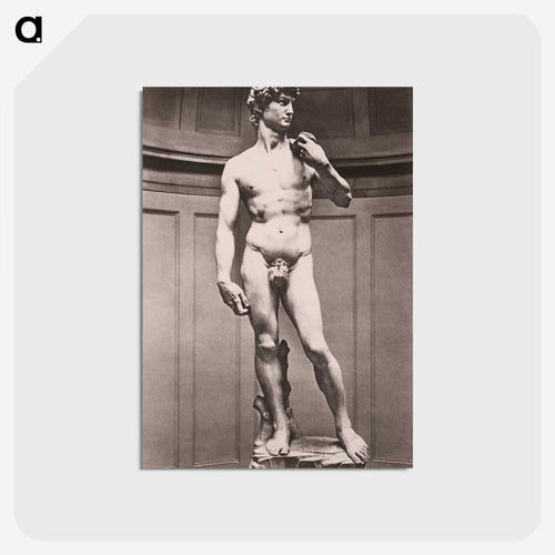 Florence - Ancient and Modern Gallery by Michelangelo Buonarroti - ミケランジェロ ブオナローティ Postcard.