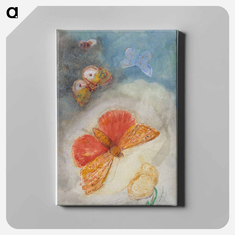 Papillons et fleur - オディロン ルドン Canvas.
