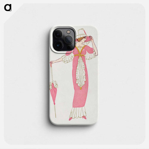 Woman in a pink tubular dress - オットー フリードリヒ カール レンデッケ Phone Case.