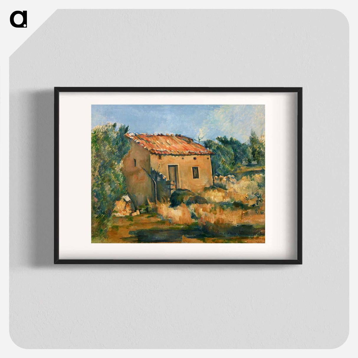 Abandoned House near Aix-en-Provence - Paul Cezanne Poster.