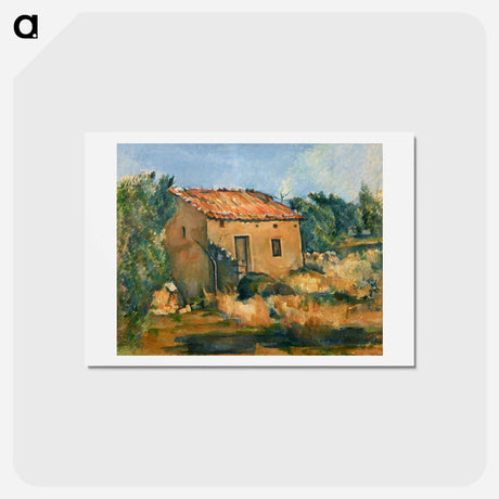 アートポストカード-Abandoned House near Aix-en-Provence - ポール セザンヌ Postcard.