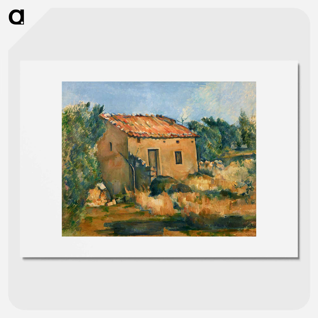 Abandoned House near Aix-en-Provence - Paul Cezanne Poster.