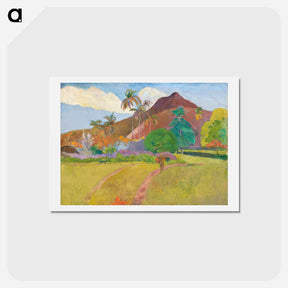 アートポストカード-Tahitian Landscape - ポール ゴーギャン Postcard.