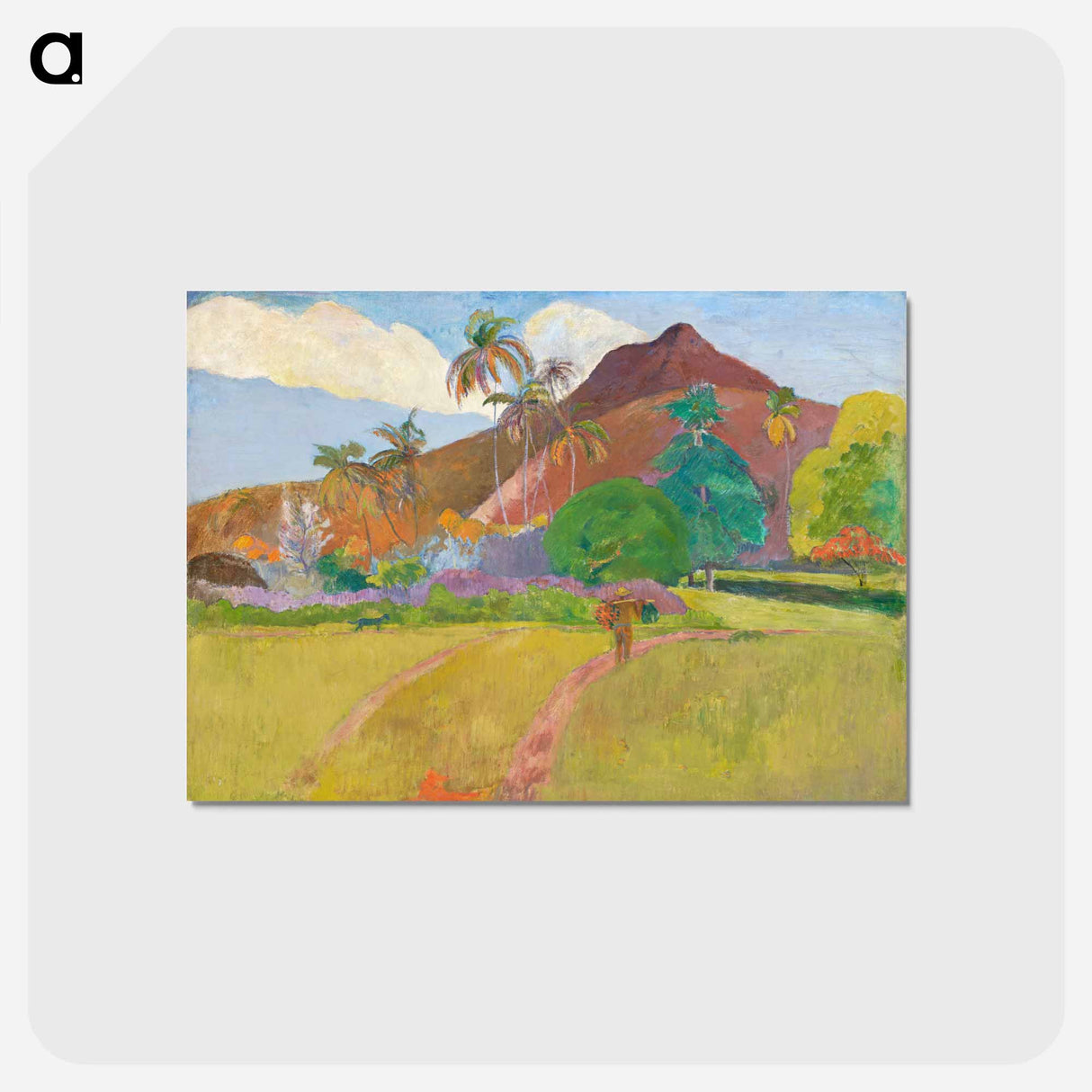 アートポストカード-Tahitian Landscape - ポール ゴーギャン Postcard.