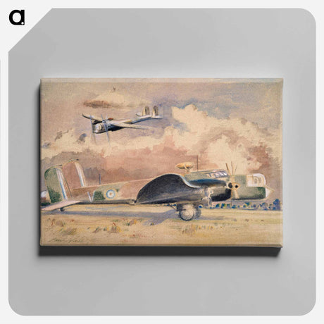 アートパネル-Whitley Bombers Sunning - ポール ナッシュ Canvas.