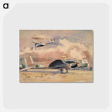 アートポストカード-Whitley Bombers Sunning - ポール ナッシュ Postcard.