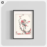 アートポスター-Pine Bunting and Plum Tree
 - 鳥類図鑑 Poster.