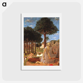 アートポストカード-The Penance of St. Jerome - ピエロ デラ フランチェスカ Postcard.