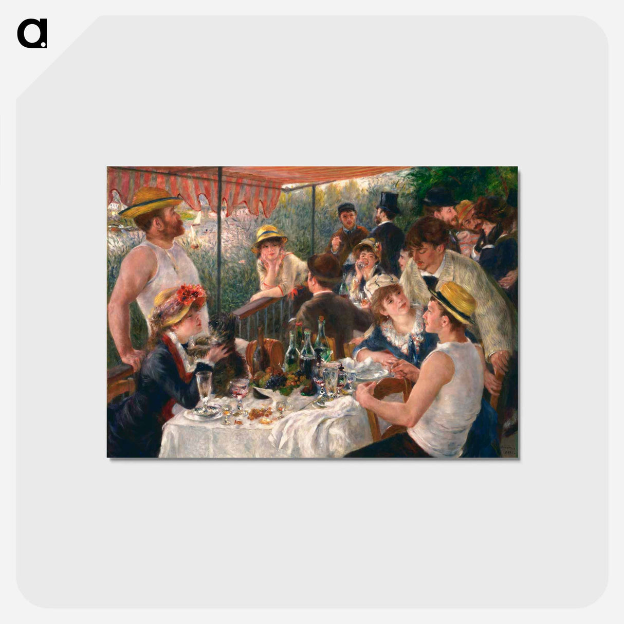 アートポストカード-Luncheon of the Boating Party - ピエール オーギュスト ルノワール Postcard.